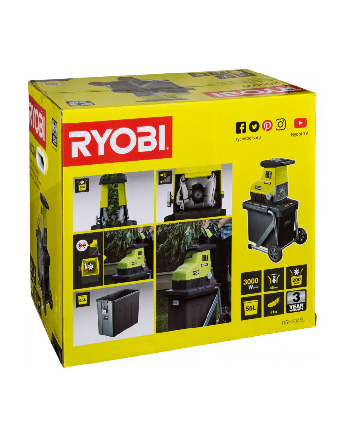 Rozdrabniacz gałęzi 3000W RYOBI RSH3045U główny