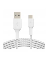 belkin Kabel Braided USB-C USB-A 15cm biały - nr 21