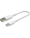 belkin Kabel Braided USB-C USB-A 15cm biały - nr 25