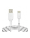 belkin Kabel Braided USB-C USB-A 3m biały - nr 22