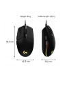 logitech Mysz  G203 Lightsync Gaming Mouse Czarna - nr 10