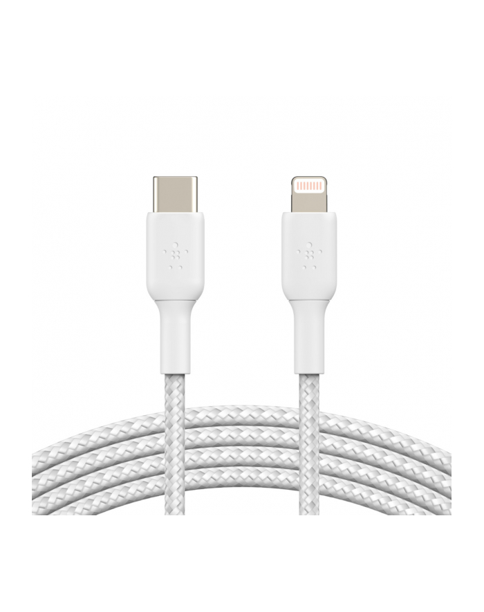 belkin Kabel Braided USB-C Lightning 1m biały główny