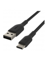 belkin Kabel Braided USB-C USB-A 15cm czarny - nr 22