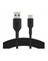 belkin Kabel Braided USB-C USB-A 15cm czarny - nr 26