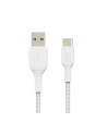 belkin Kabel Braided USB-C USB-A 15cm biały - nr 10