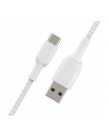 belkin Kabel Braided USB-C USB-A 15cm biały - nr 15