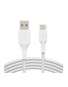 belkin Kabel Braided USB-C USB-A 15cm biały - nr 7