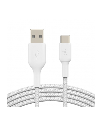 belkin Kabel Braided USB-C USB-A 15cm biały