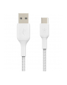 belkin Kabel Braided USB-C USB-A 1m biały - nr 20