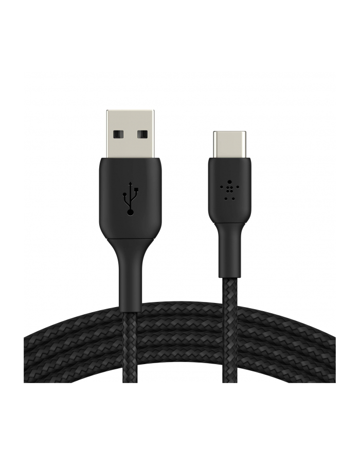 *Belkin Braided USB-C USB-A 3m  czarny główny