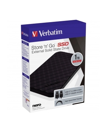verbatim Dysk zewnętrzny SSD Store N Go 1TB 2,5' USB-C 3.2 Czarny nr 2