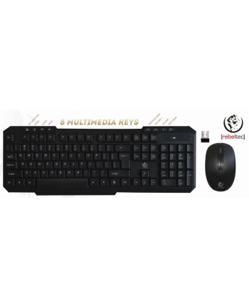 rebeltec Bezprzewodowy multimedialny zestw klawiatura+mysz Vortex