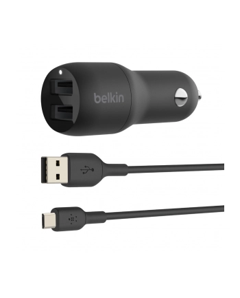 Ładowarka samochodowa Dual  USB-A Car Charger 12W x2 czarna