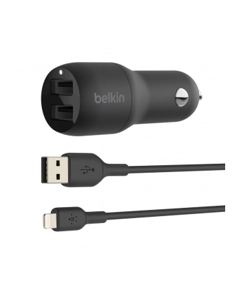 Ładowarka samochodowa Dual  USB-A Car Charger 12W x2 czarna