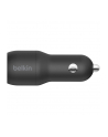 Ładowarka samochodowa Dual  USB-A Car Charger 12W x2 czarna - nr 33