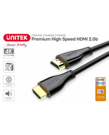 unitek Kabel HDMI 2.0 PREMIUM CERTIFIED, 2M, M/M, C1048GB