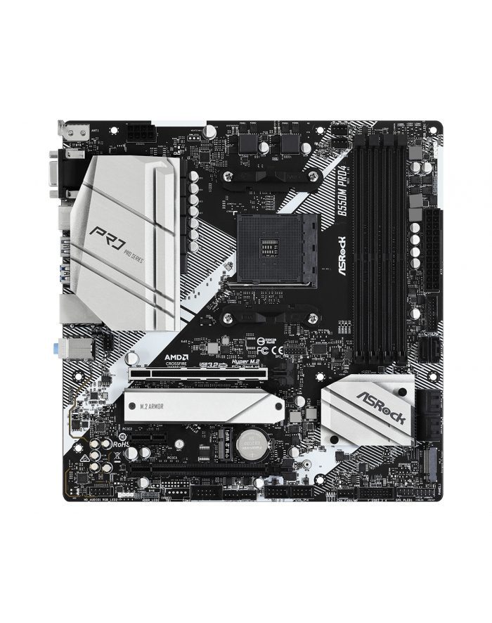 asrock Płyta główna B550M Pro4 AM4 4DDR4 HDMI/DP/D-SUB M.2 mATX główny