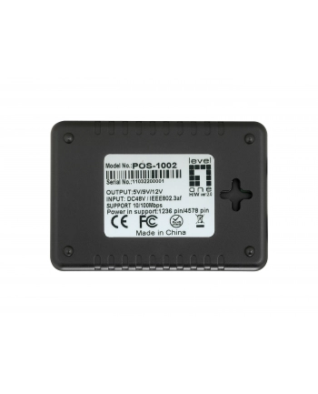 level one LevelOne POS-1002 PoE Splitter 2x RJ45, power supply (black, retail) nr 2