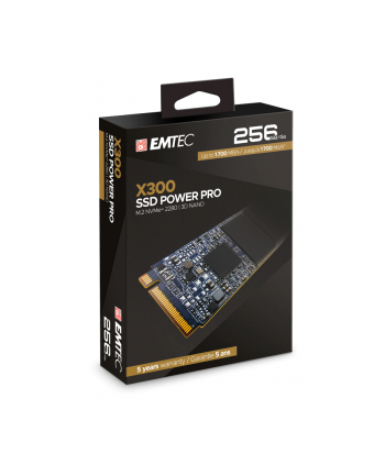 Emtec X300 M.2 SSD Power Pro 256 GB, Solid State Drive (M.2 2280, NVMe PCIe Gen 3.0 x4)