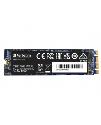 Verbatim Vi560 256 GB Solid State Drive (SATA 6 Gb / s, M.2 2280)