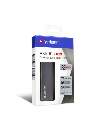 verbatim Dysk zewnętrzny VX500 SSD 120GB USB-C 3.1 Szary nr 1