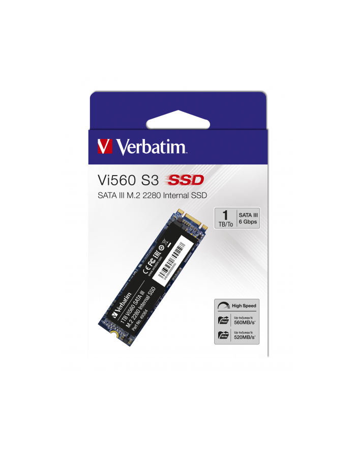 verbatim Dysk wewnętrzny VI560 S3 SSD 1TB M.2 2280 PCIE główny