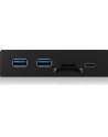 ICY BOX IB-HUB1417-i3, front panel (black, 1x USB Type-C, 2x USB Type-A, card reader) - nr 3
