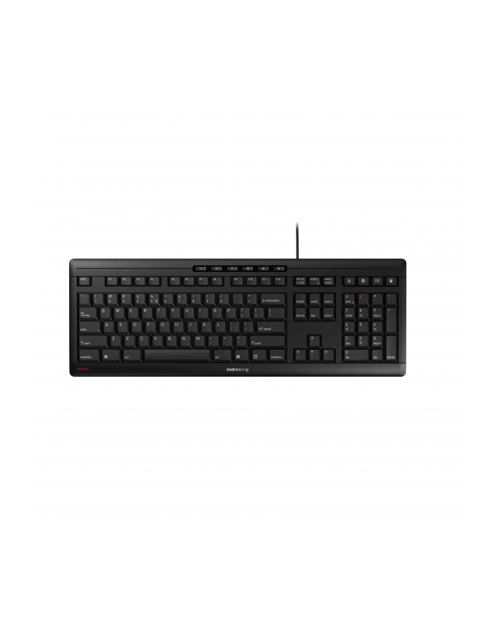 Cherry STREAM Keyboard EU black U - US English with Euro symbol główny