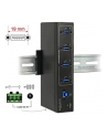DeLOCK external industrial hub 4 x USB 3.0 Type-A, USB hub (black) - nr 10
