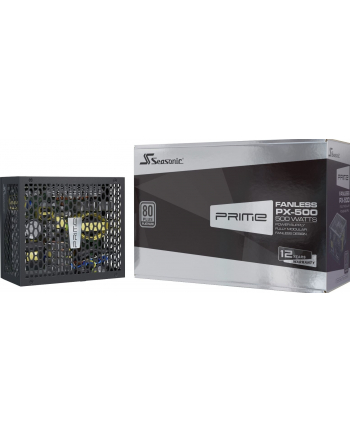 Seasonic Fanless PRIME PX-500 500W PC power supply (black, 2x PCIe, cable management)