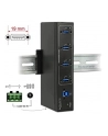 DeLOCK external industrial hub 4 x USB 3.0 Type-A, USB hub (black) - nr 6
