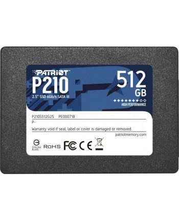 patriot memory PATRIOT P210 SSD 512GB SATA 3 Internal Solid State Drive 2.5inch nr 2