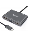 SANDBERG USB-C Dock 2xHDMI+1xVGA+USB+PD - nr 9