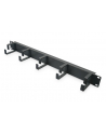 digitus Organizer kablowy poziomy typu RING 19' 1U 40x483x60mm czarny - nr 7