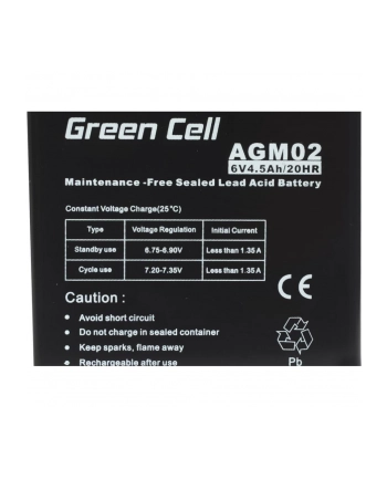 GREEN CELL Battery AGM 6V4.5AH nr 1
