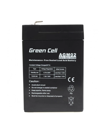 GREEN CELL Battery AGM 6V4.5AH nr 2