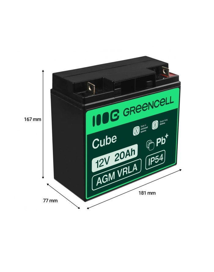 GREEN CELL Battery AGM 12V20AH główny