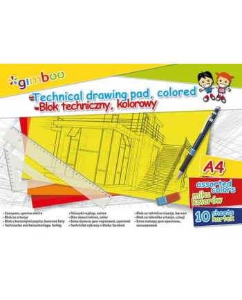 pbs connect Blok techniczny GIMBOO A4 10k kolorowy 150gsm 7539BTS17-99/k