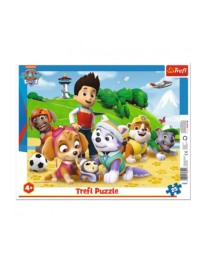 Puzzle 25el ramkowe Psi Patrol na tropie. PAW PATROL 31344 Trefl główny