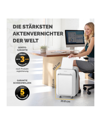 fellowes Niszczarka LX211 biała P-5 ścinki 2x12mm nr 2