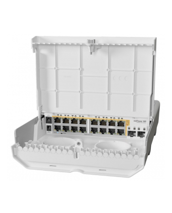 MIKROTIK netPower 16P 18 port switch with 16 Gigabit PoE-out ports and 2 SFP+