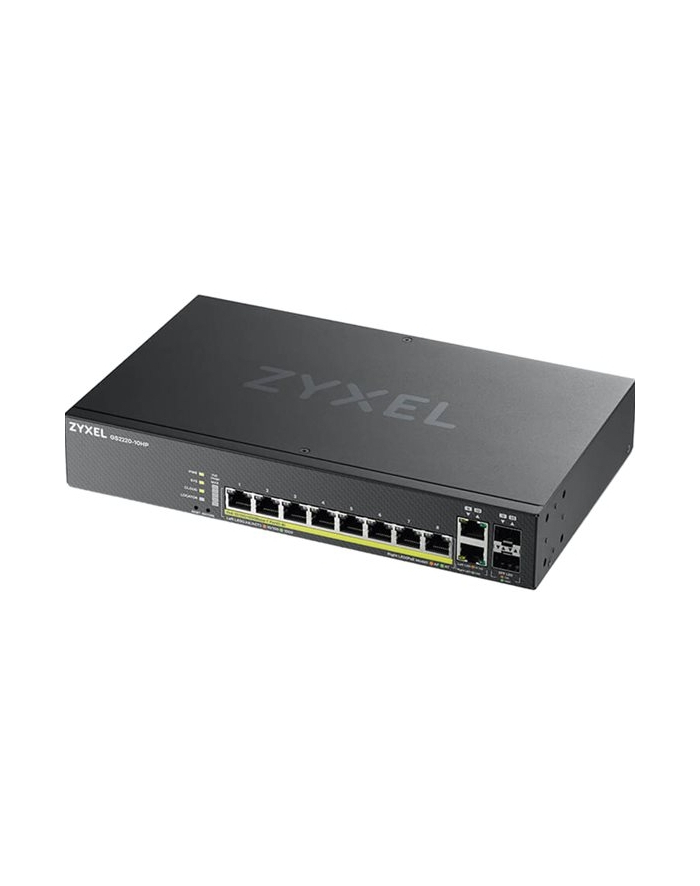 ZYXEL GS2220-10HP EU region 8-port GbE L2 PoE Switch with GbE Uplink 1 year NCC Pro pack license bundled główny