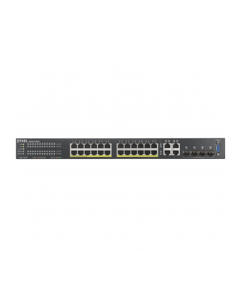 ZYXEL GS2220-28HP EU region 24-port GbE L2 PoE Switch with GbE Uplink 1 year NCC Pro pack license bundled