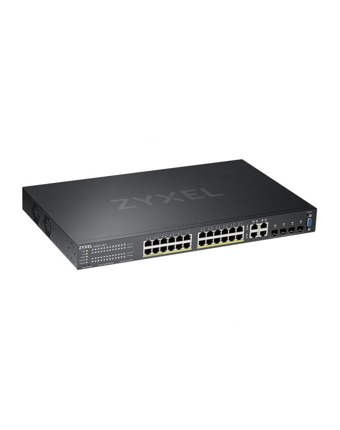 ZYXEL GS2220-28HP EU region 24-port GbE L2 PoE Switch with GbE Uplink 1 year NCC Pro pack license bundled główny