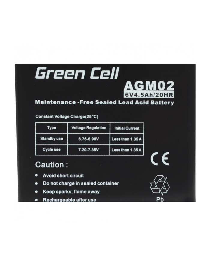 GREEN CELL Battery AGM 6V4.5AH główny