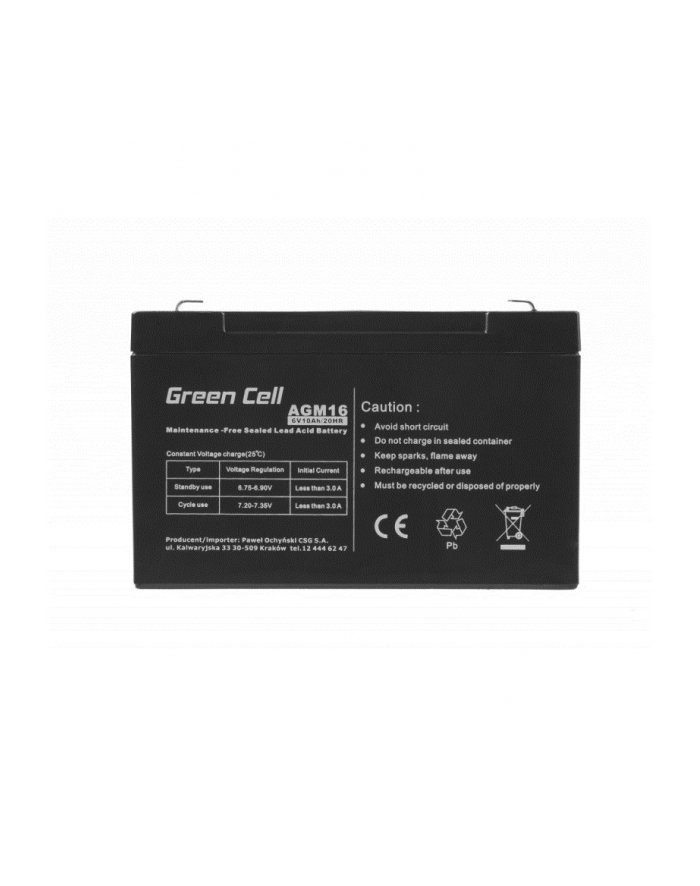 GREEN CELL Battery AGM 6V 10 Ah główny