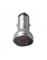BASEUS ŁADOWARKA SAMOCHODOWA CCBX-0S Z WYŚWIETLACZEM  2X USB  4 8A  24W SREBRNA - nr 2