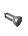 BASEUS ŁADOWARKA SAMOCHODOWA CCBX-0S Z WYŚWIETLACZEM  2X USB  4 8A  24W SREBRNA - nr 3