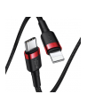 BASEUS KABEL USB-C DO LIGHTNING PD CATLKLF-91 CAFULE  18W  1M (CZARNO-CZERWONY) - nr 13