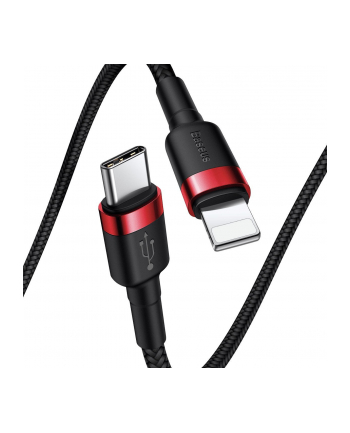 BASEUS KABEL USB-C DO LIGHTNING PD CATLKLF-91 CAFULE  18W  1M (CZARNO-CZERWONY)
